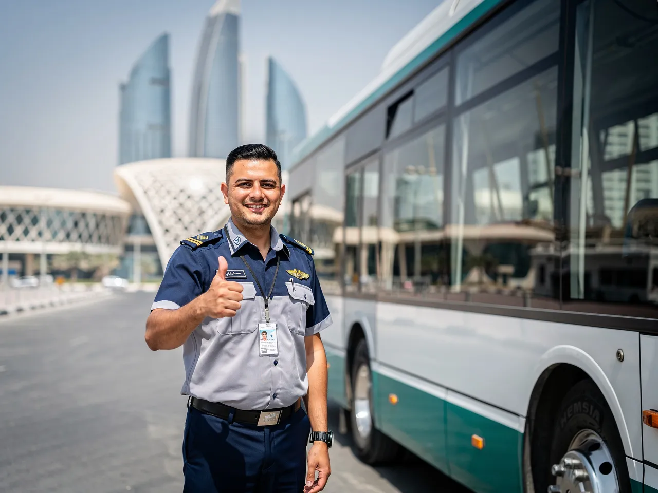 Professional bus driver in Doha, Qatar