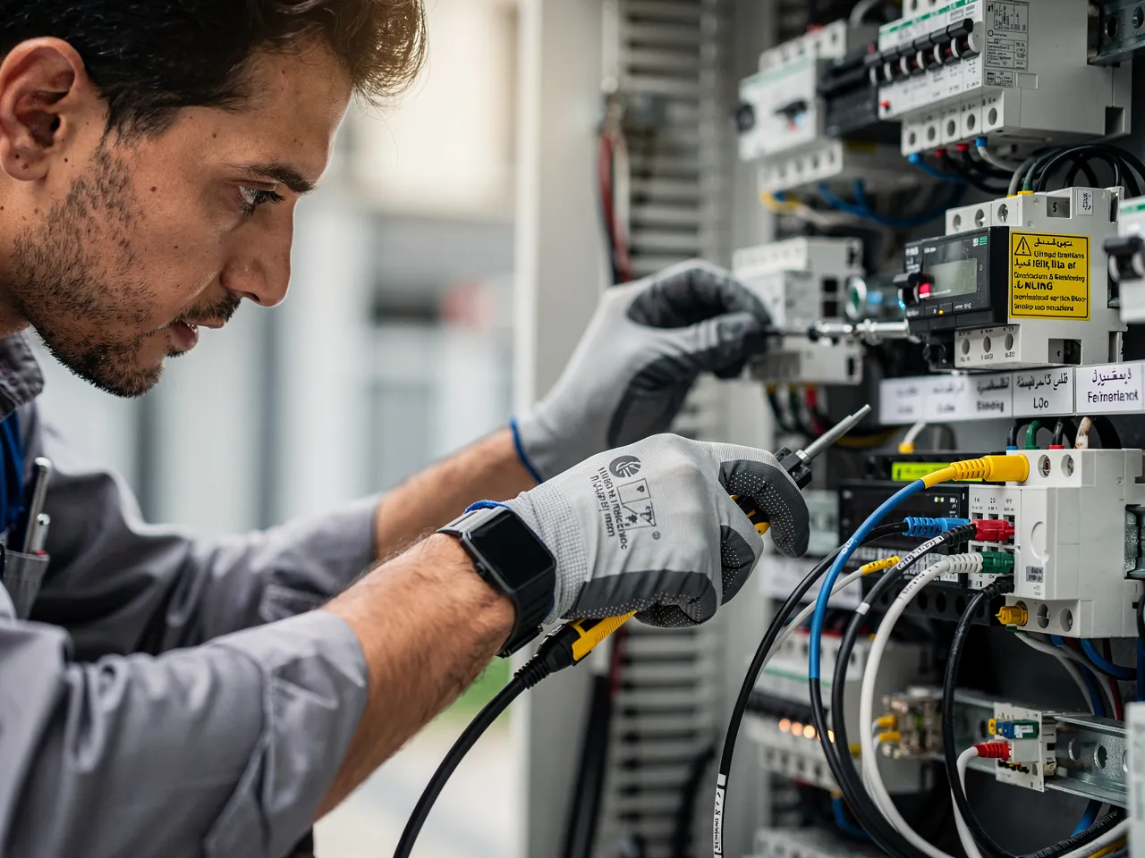 Skilled tradesperson working on a project, representing contract staffing expertise