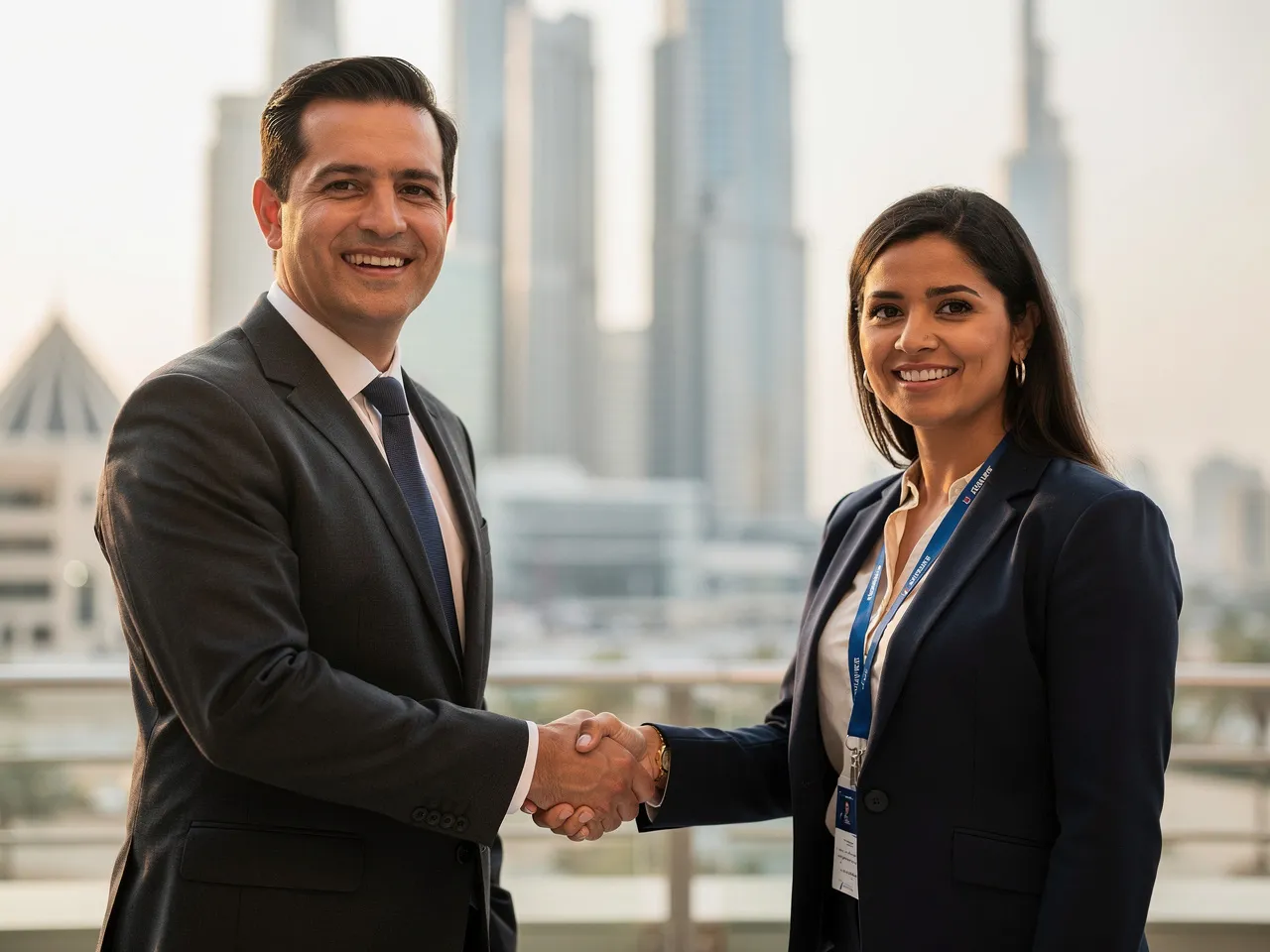 Handshake symbolizing trust in contract staffing services in Qatar