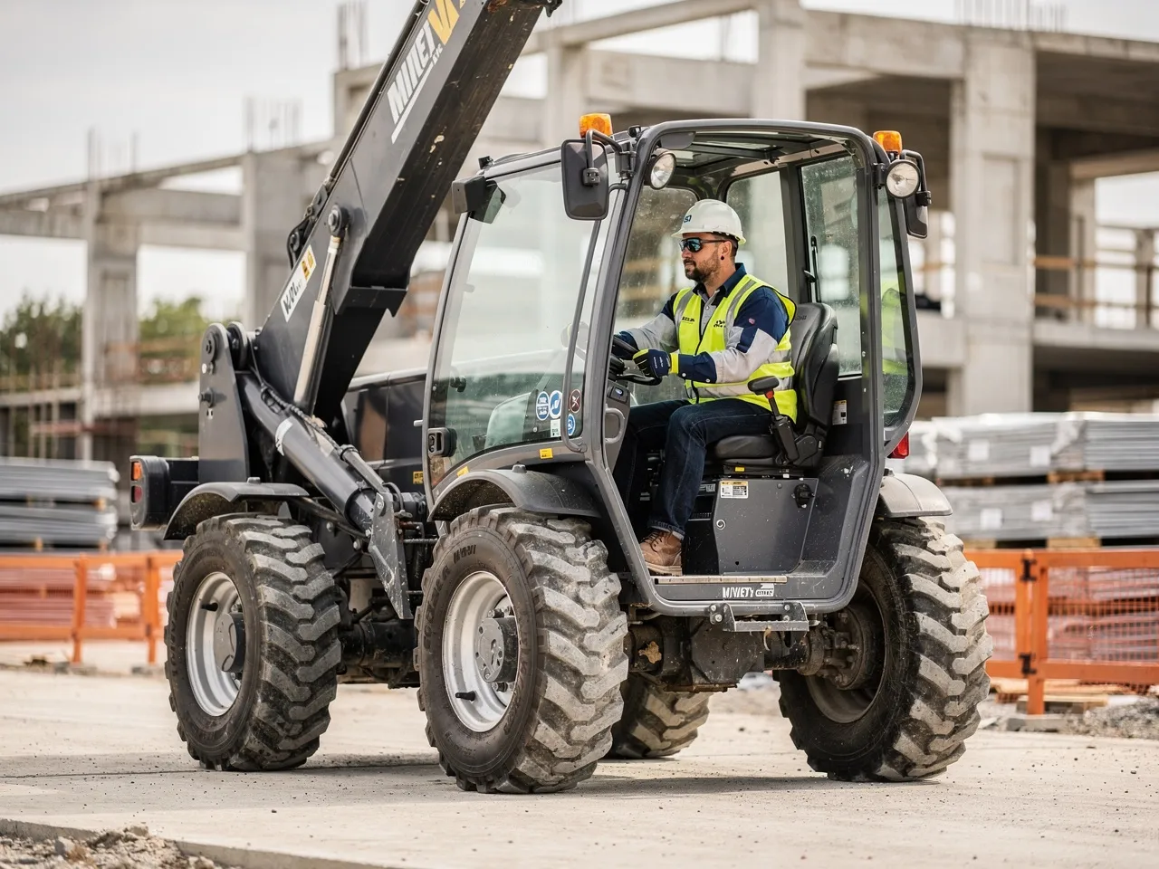 Professional operator working with heavy machinery in Qatar.