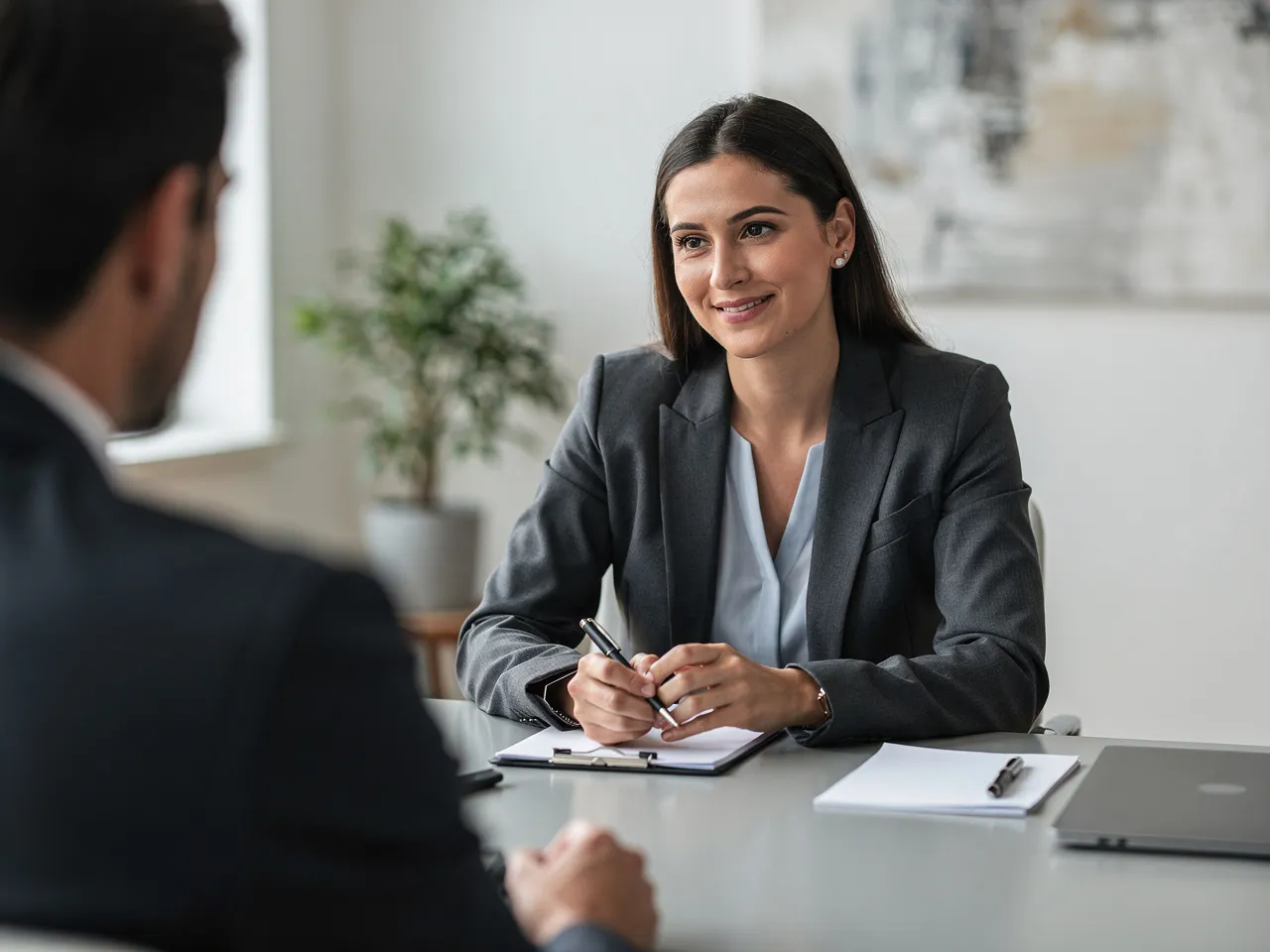 Professional interview in progress