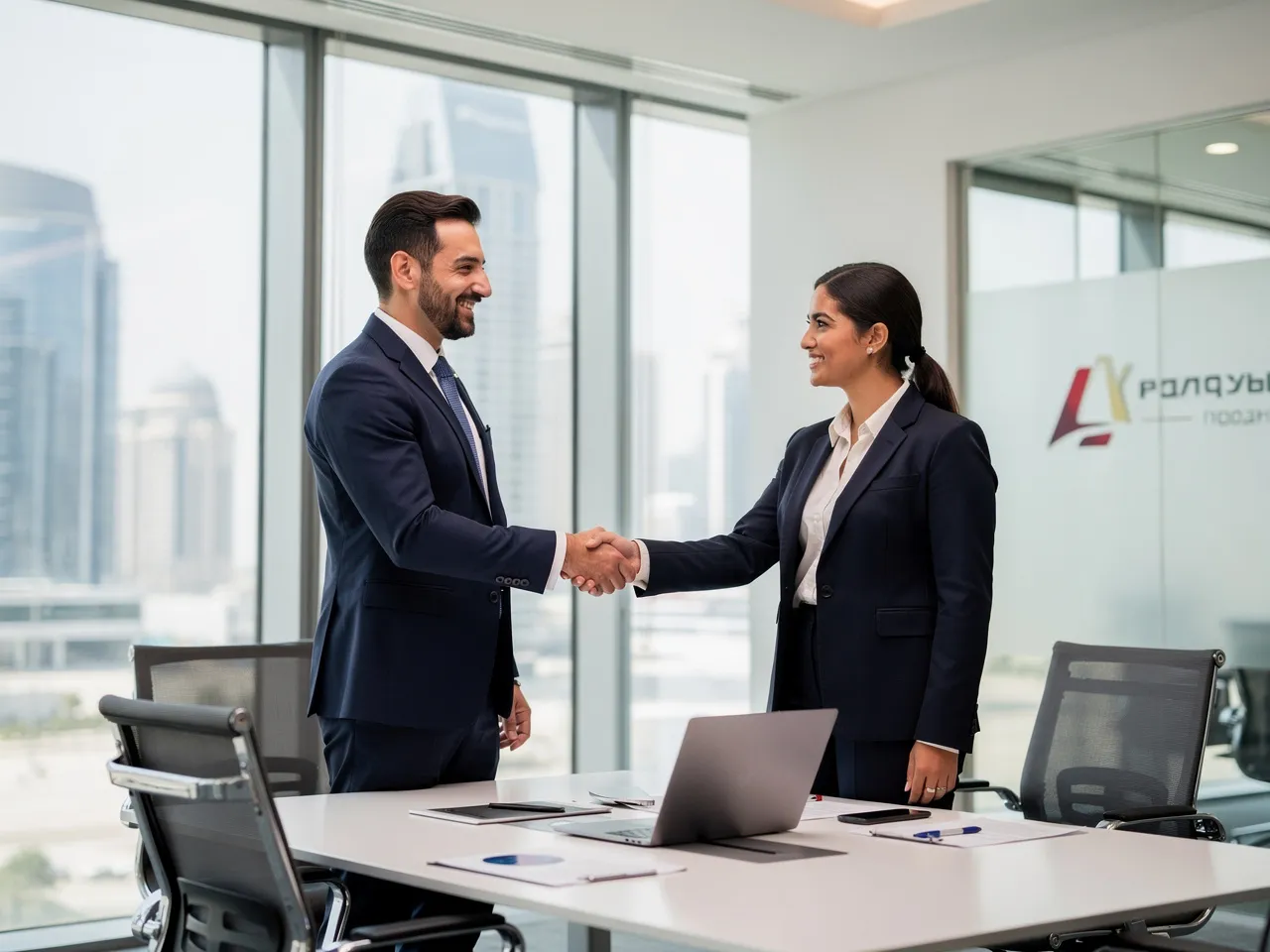Professional handshake symbolizing successful staffing placement in Doha
