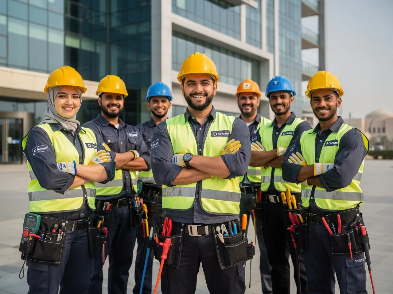 Professional team of electricians in Qatar