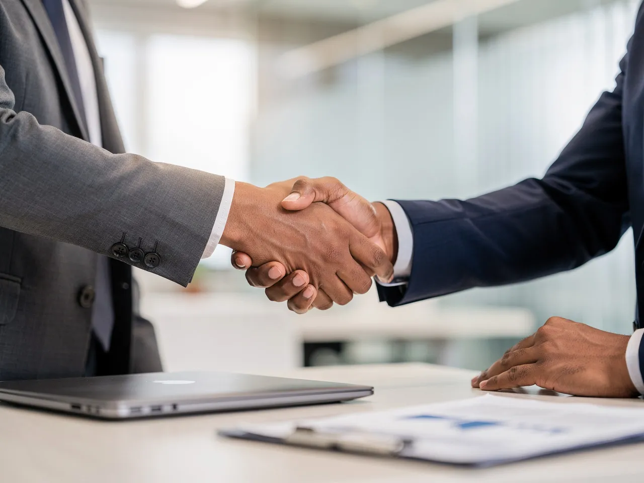 Handshake symbolizing successful permanent employee placement