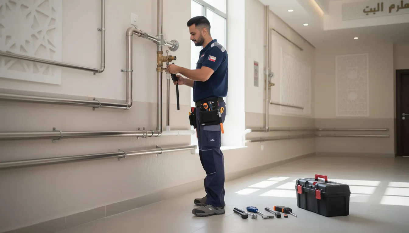 Professional plumber working in Qatar