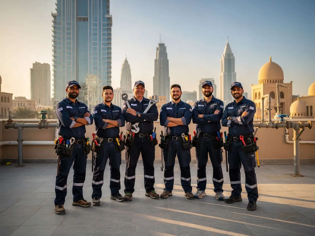 Team of plumbers in Doha, Qatar