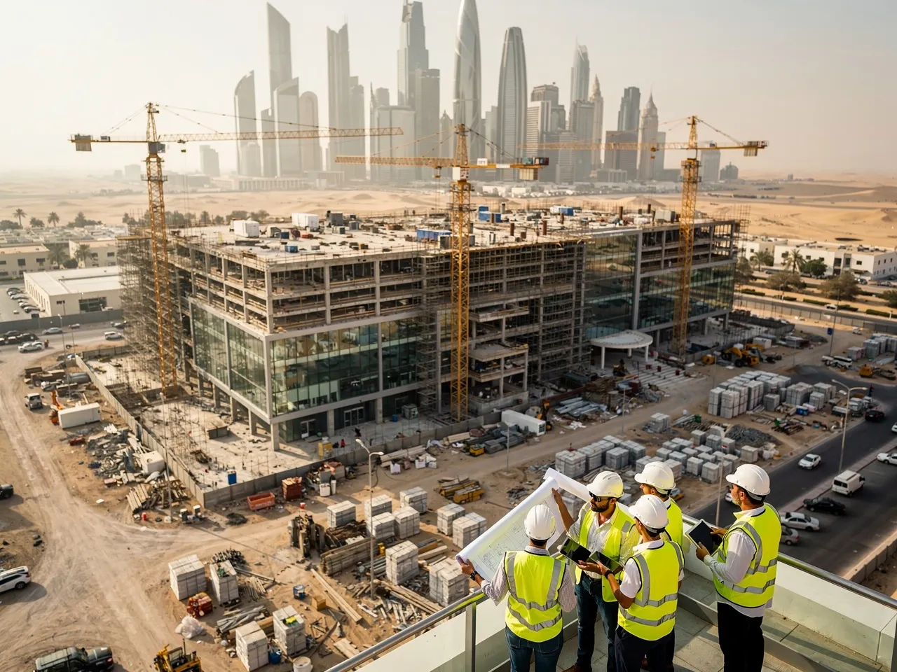 Construction project site in Doha, symbolizing project advisory