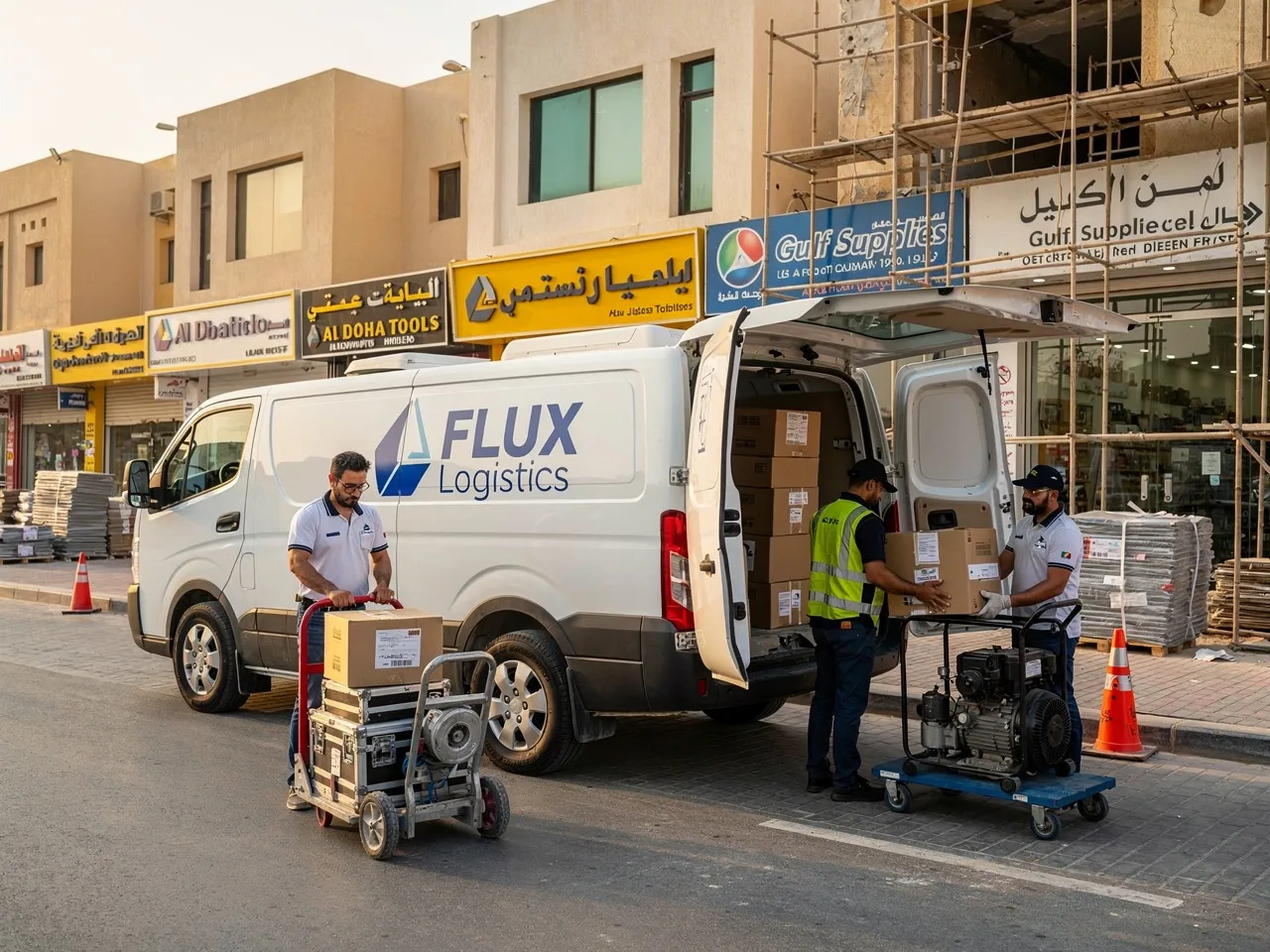 Equipment delivery to a Doha business