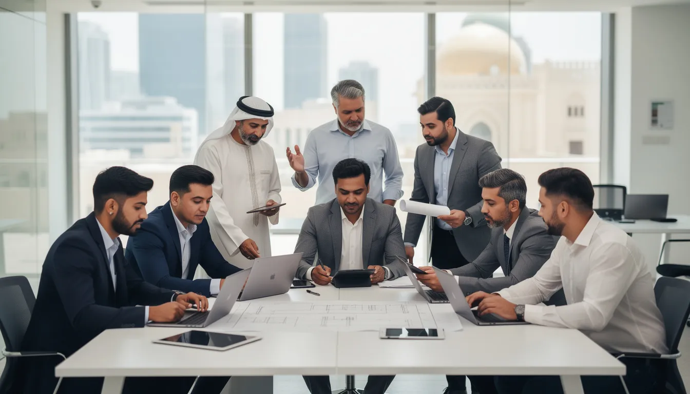 Skilled professionals collaborating in Qatar