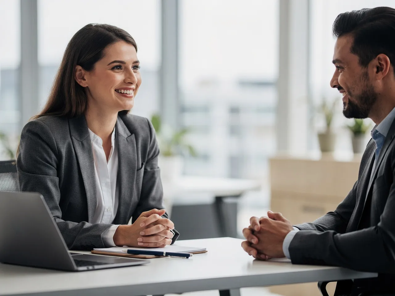 Recruiter conducting an interview with a candidate